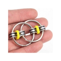 Set 4 jucarii Spinner Key Chain Fidget, antistres, galben/violet, Vivo, SPINNER4